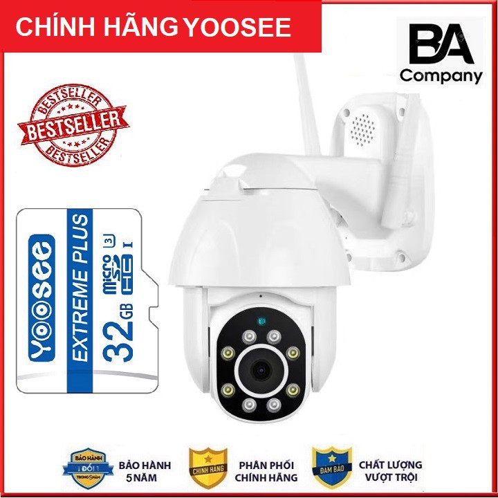 Tùy chọn Combo Camera Yoosee ngoài trời Ptz xoay 360 độ 3.0Mpx Full HD Thẻ Nhớ 32Gb Yoosee Chuyên Dụng