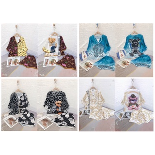 Đồ Bộ Lụa Latin Tay Cánh Dơi Quần Đùi (Phần 6)