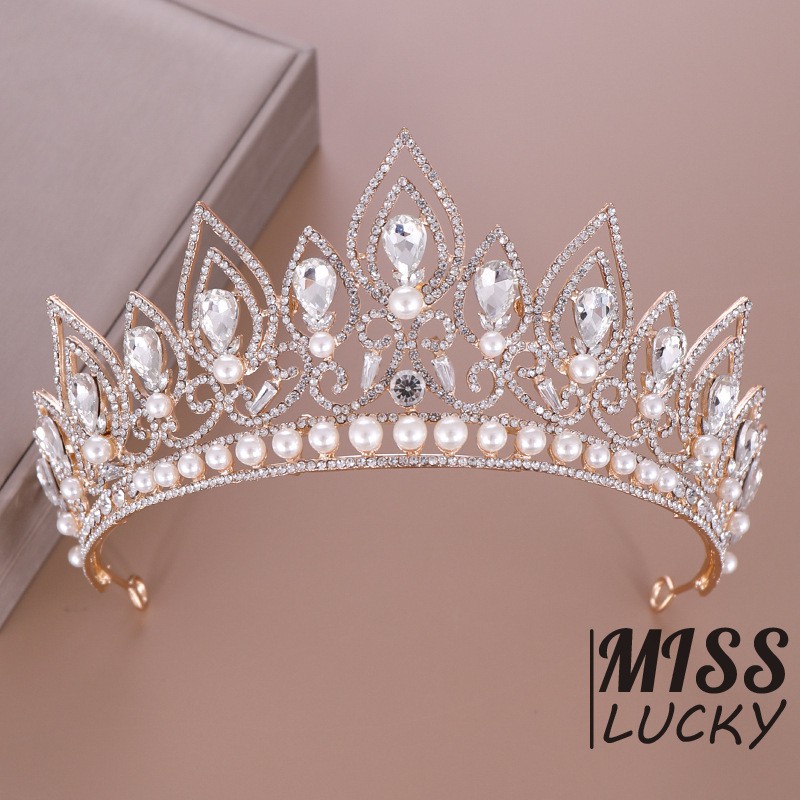 Vương miện đính đá thời trang sang trọng đa ứng dụng cho nữ