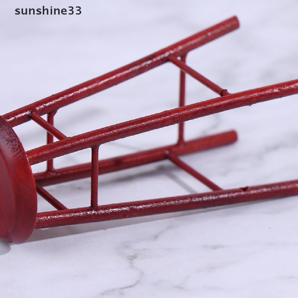 Mô Hình Ghế Đẩu Cao Cổ Bằng Gỗ Tỉ Lệ 1: 12 Trang Trí Nhà Búp Bê