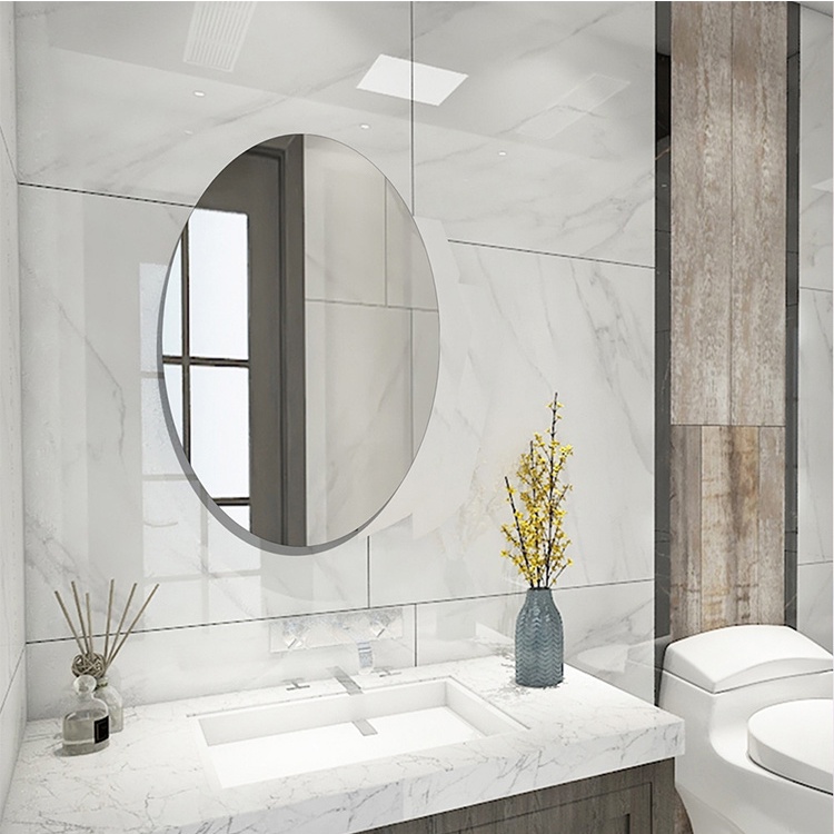 1 miếng dán tường bằng acrylic tráng gương hình chữ nhật 3D DIY