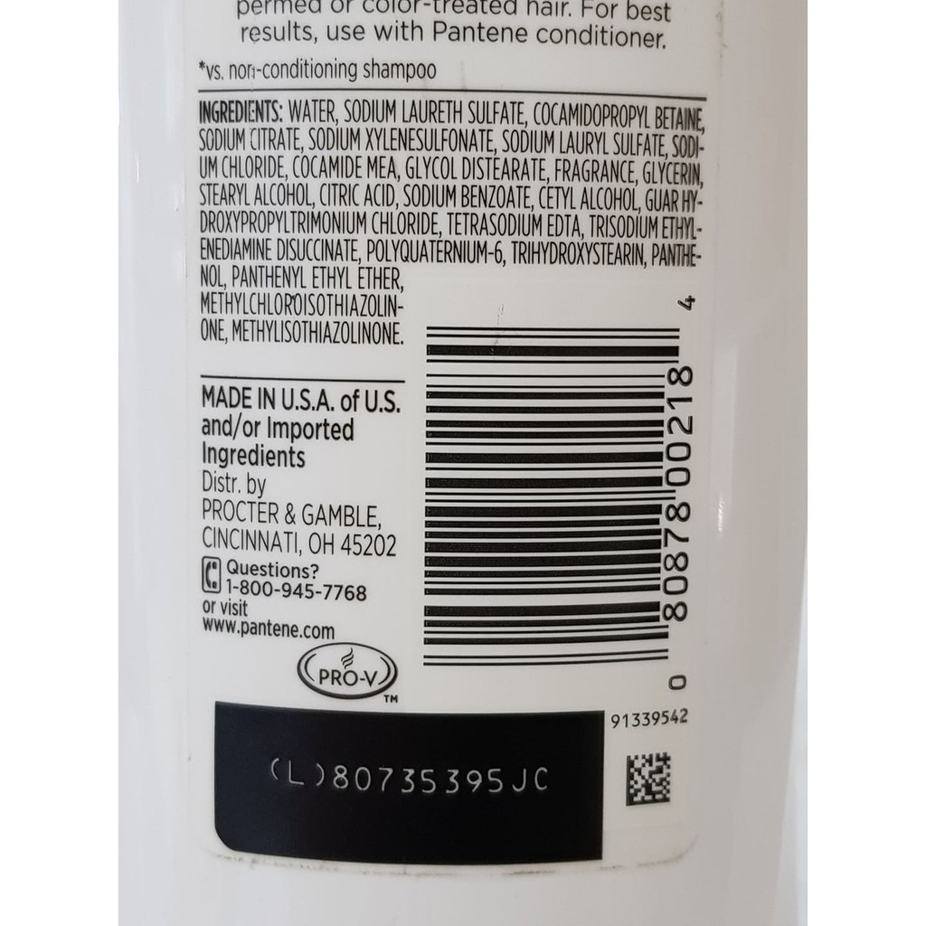 Dầu Gội Xả 2in1 PANTENE Pro V 375ml USA