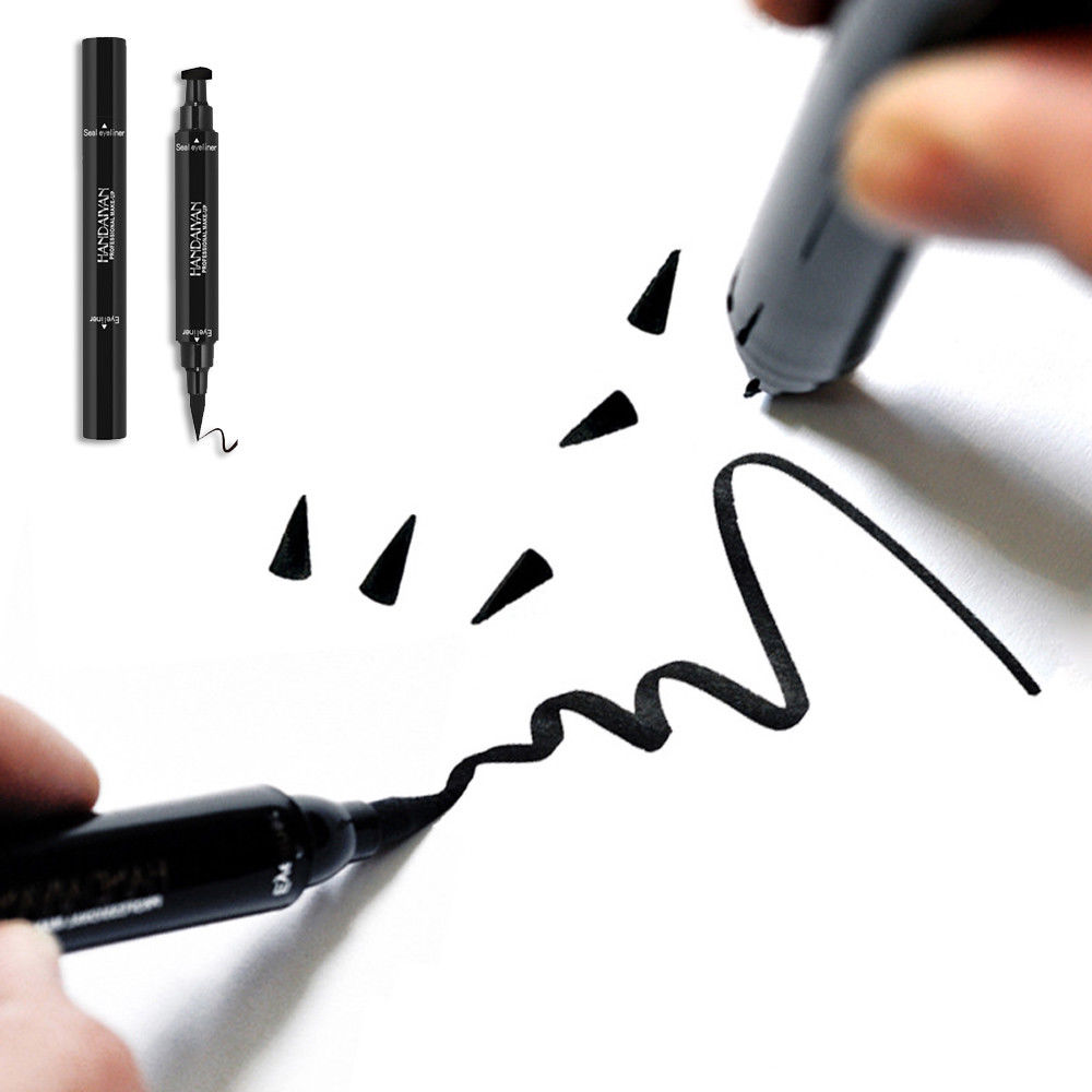 [Hàng mới về] Bút kẻ mắt dạng lỏng 2 trong 1 có đầu đóng dấu đuôi mắt trang điểm mau khô chống thấm nước