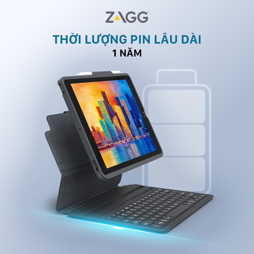 [Mã SKAMCLU9 giảm 10% đơn 100K] Ốp lưng kèm bàn phím ZAGG Pro Keys iPad 10.9 inch - 103407271