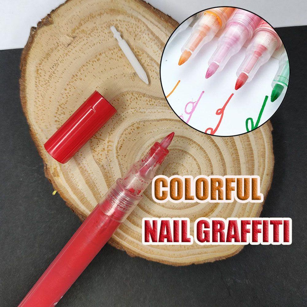 Set 12 Cọ Vẽ Móng Nghệ Thuật DIY Màu Sắc Đẹp Mắt