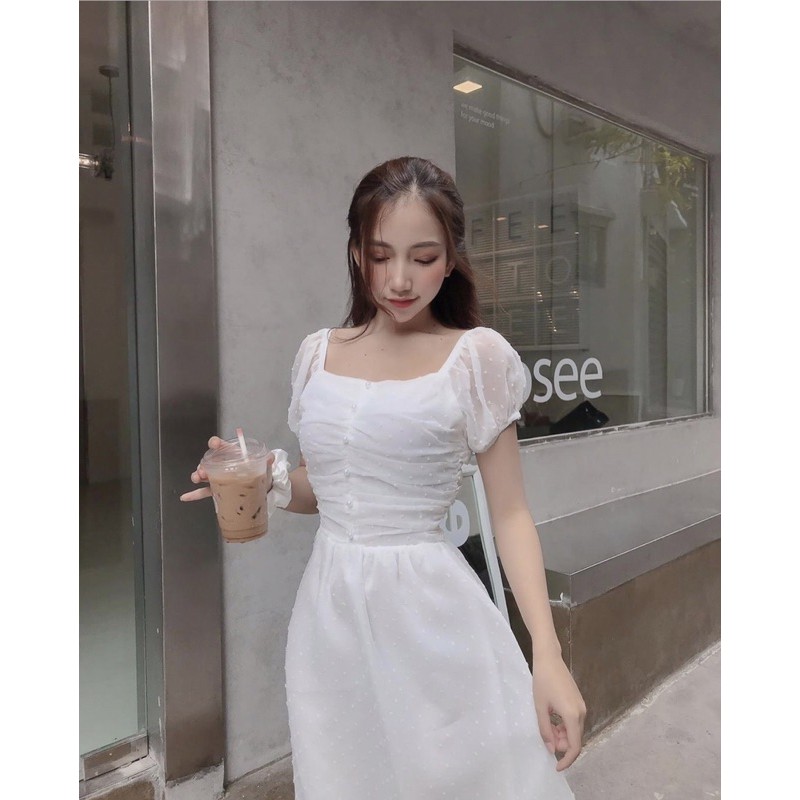Đầm Babydoll trắng