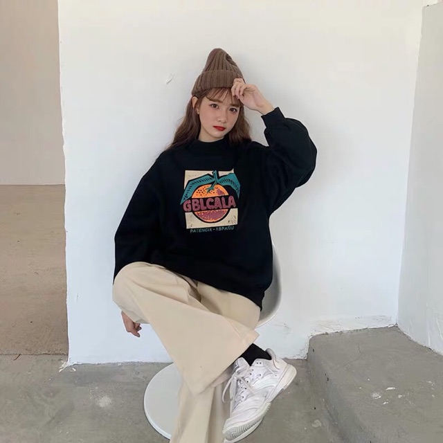 HÀNG CÓ SẴN áo sweater nữ xinh hàng taobao chất nỉ trơn dày dặn | BigBuy360 - bigbuy360.vn