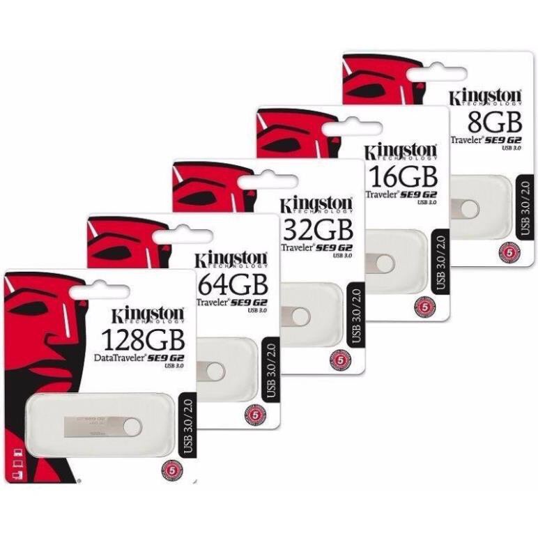 USB Kingston 64gb 32gb 16gb 8gb 4gb Kingston SE9 2.0 thiết kế nhỏ gọn vỏ kim loại chống nước. Bảo hành 5 năm.