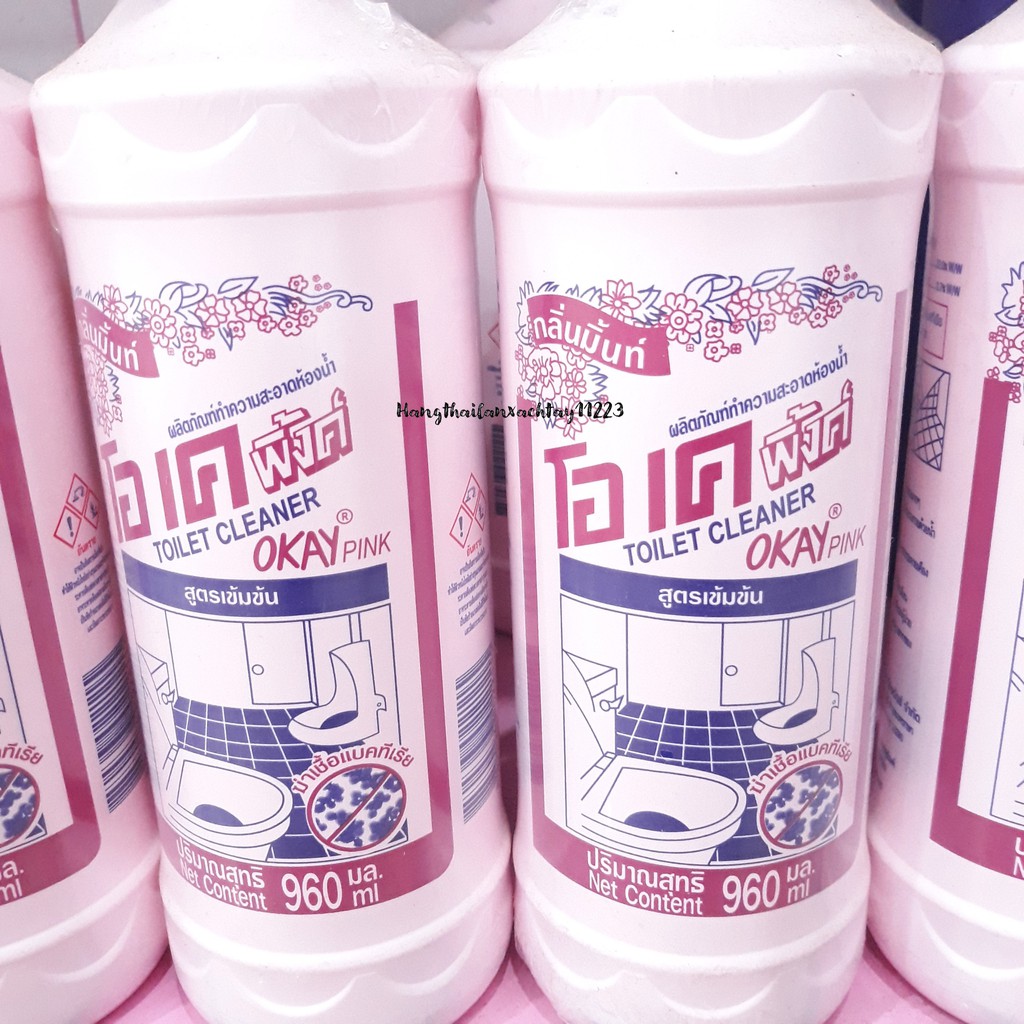 Chai tẩy toilet bồn cầu OK Thái lan 960ml,GIÁ TỔNG KHO Sạch Bóng - Khử Mùi Hôi