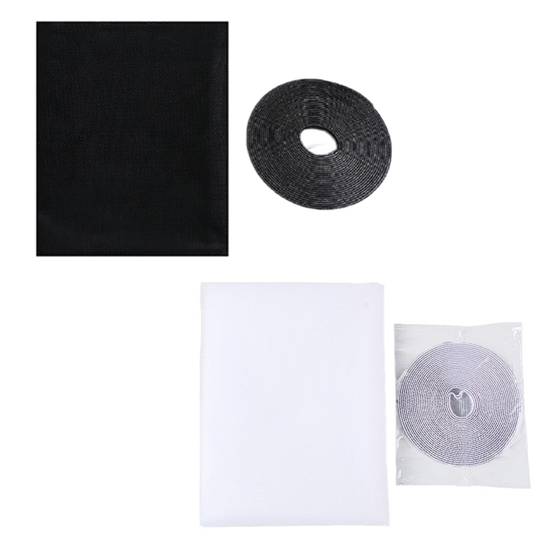 Miếng Dán Cửa Sổ Chống Muỗi Màu Trắng Đen Đơn Giản Có Khóa Dán DIY