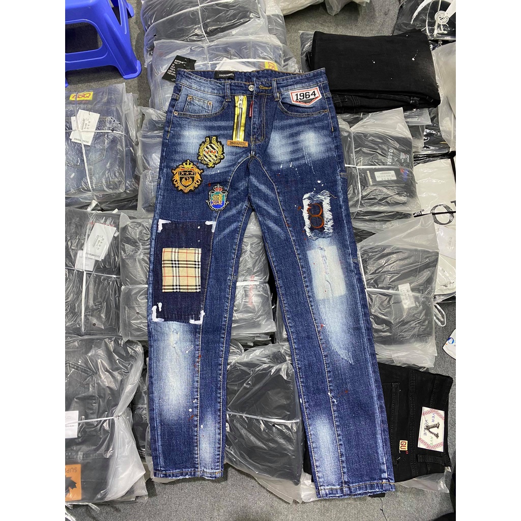 [FREE SHIP] Quần Jean AMIRI mix khoá - Quần Jean DSQ max đẹp - Quần Jean LV siêu đỉnh