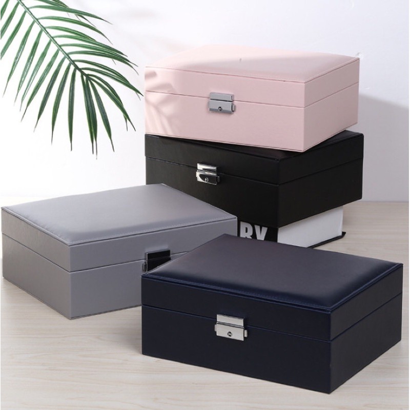 Hộp da đựng phụ kiện trang sức nữ mini thanh lịch cho phái đẹp, chất liệu da pu cao cấp, bền bỉ - nâng tầm phong cách