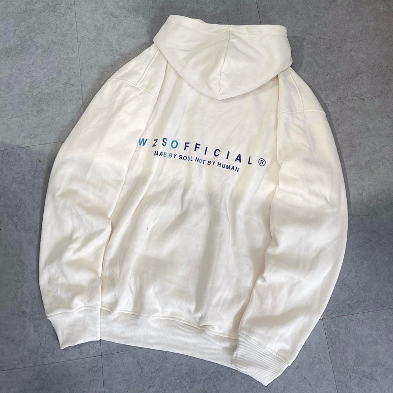 Áo hoodie chữ xanh