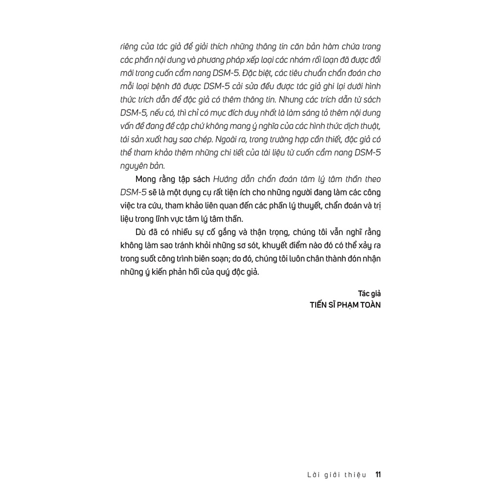 Sách - Hướng Dẫn Chẩn Đoán Tâm Lý Tâm Thần Theo DSM-5 - TS Phạm Toàn