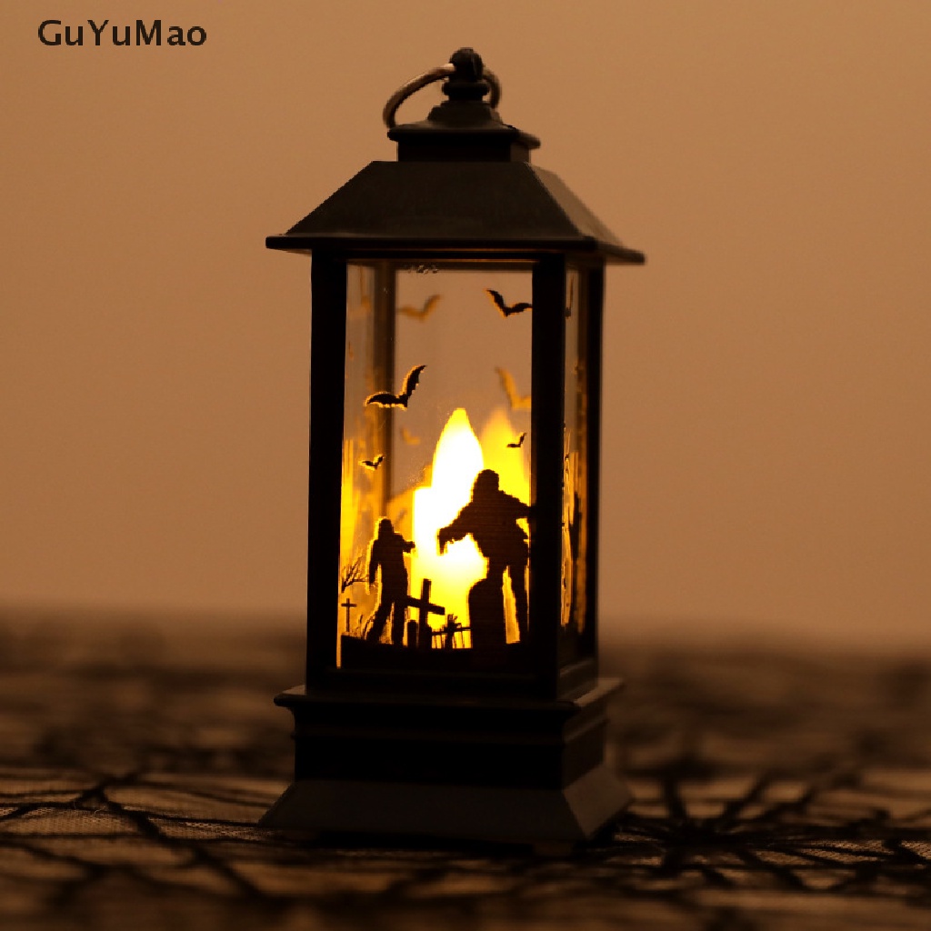 Đèn bóng led hình bí ngô lâu đài cổ điển treo trang trí tiệc halloween