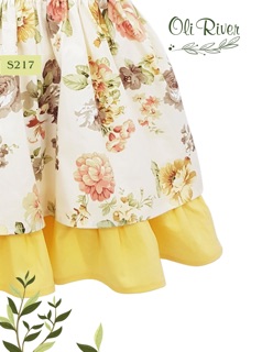 Đầm hoa Hồng tầng cho bé