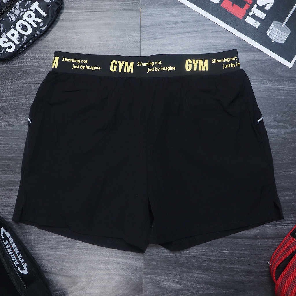 Quần tập gym nam 2 lớp LIKEFIT Workout co dãn 4 chiều thoải mái vận động