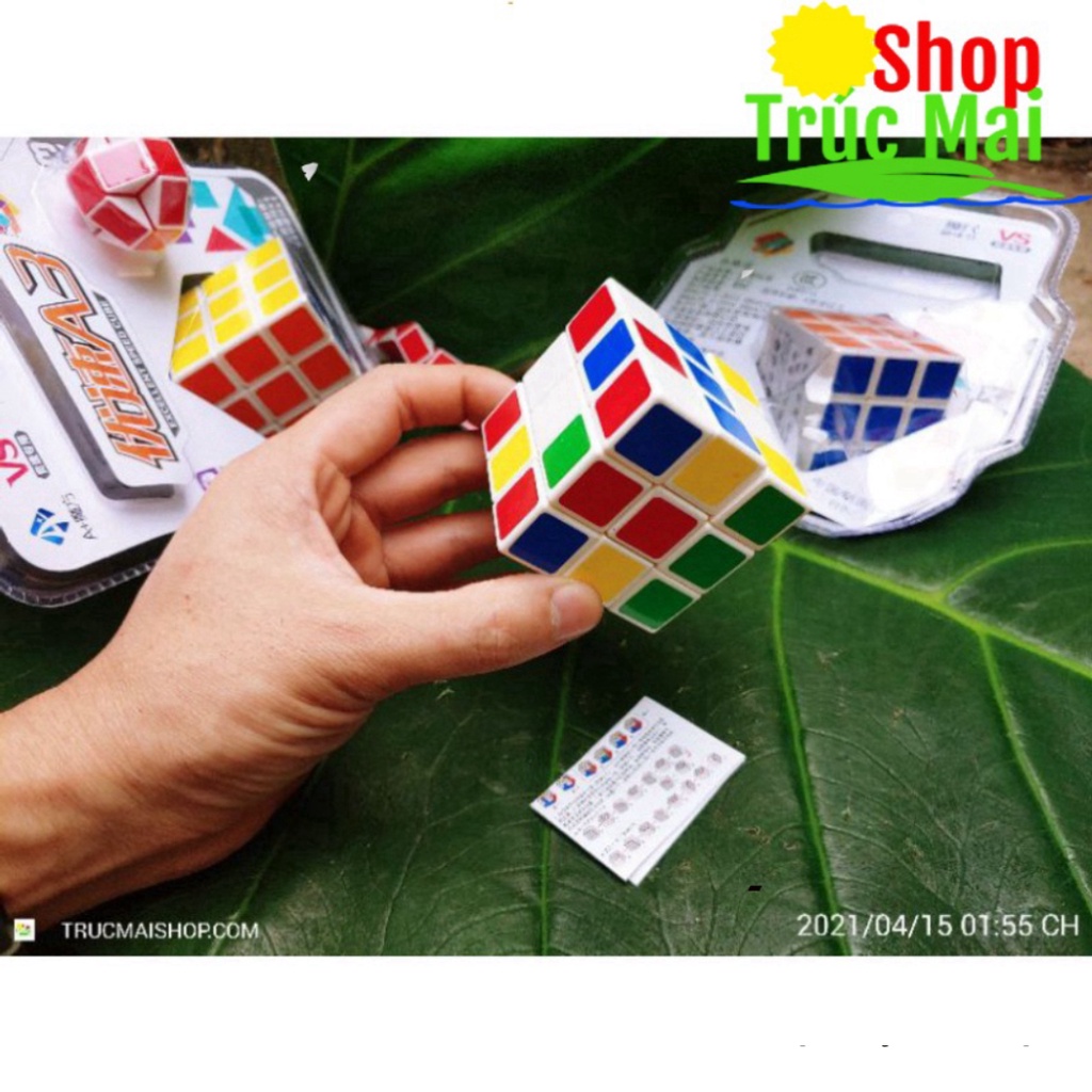 Rubik 3x3 đồ chơi trí tuệ cho trẻ rô bích đồ chơi robik