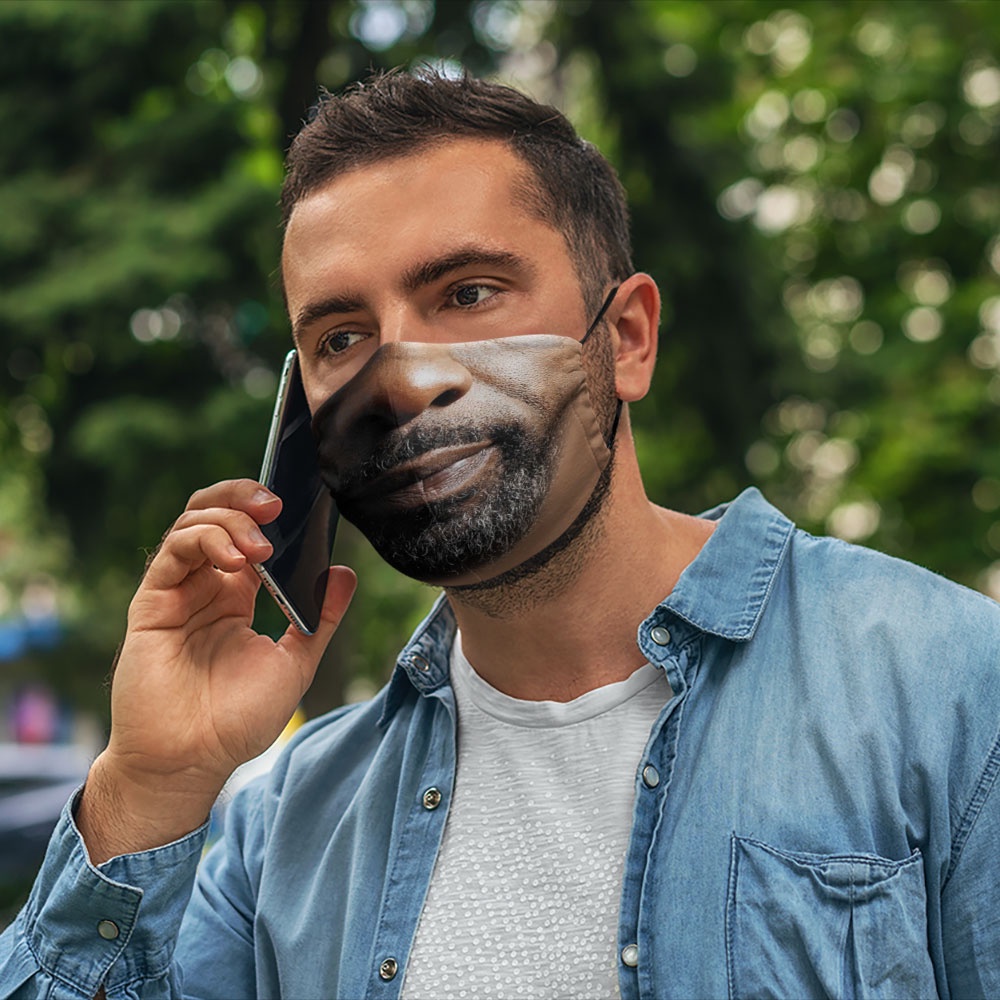 Khẩu trang hài hước 3d vui nhộn lè lưỡi bựa chế đàn ông 24 CARTWELL thoáng khí dễ thở chống giọt bắn vải cotton 100% phò