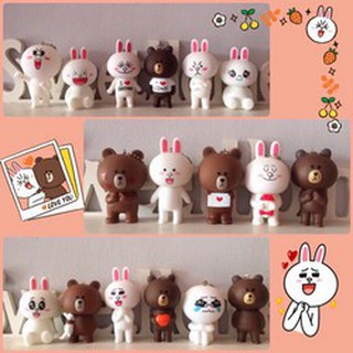 Móc khóa gấu brown và thỏ cony