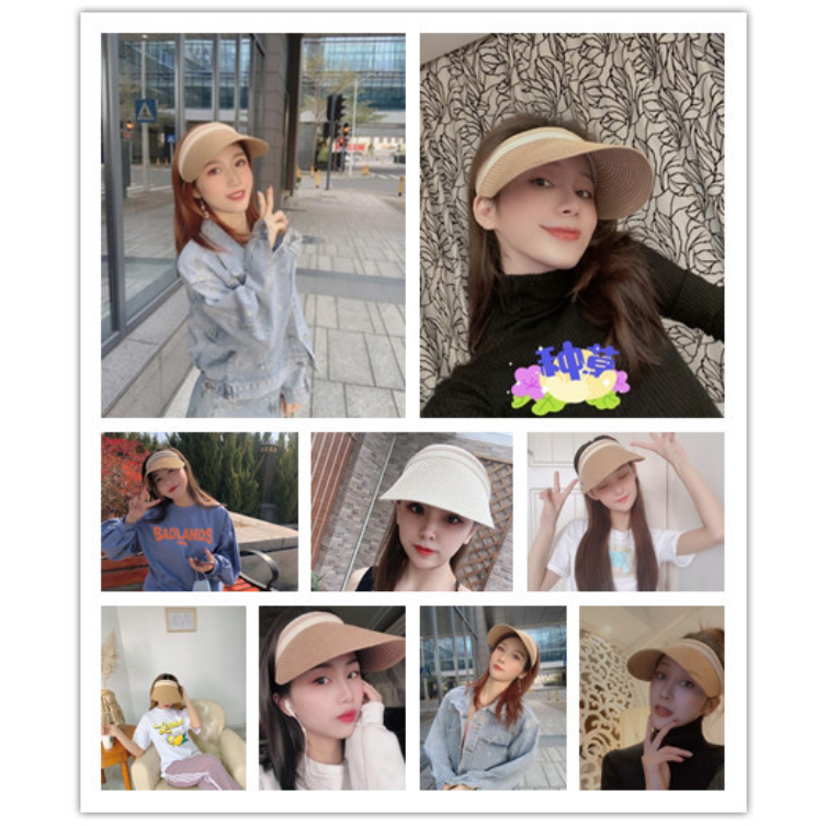 Korean fashion wide-brimmed sedge hat for women