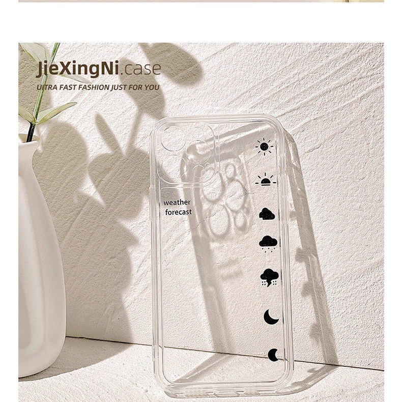 Ốp điện thoại in hình thời tiết thích hợp cho Iphone 14 Apple 11 12xr/xs/promax 7/8plus Pqhr