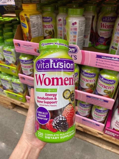 🍬🍬 KẸO DẺO VITAMIN CHO NỮ VITAFUSION WOMEN’S GUMMY HỘP 220 VIÊN CỦA MỸ🍬🍬