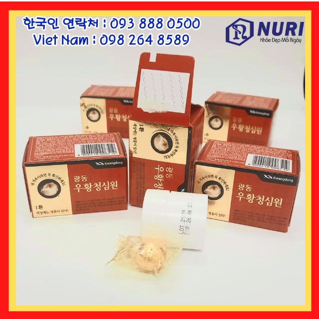 An Cung Ngưu Hoàng Hàn Quốc ,Phòng và Giảm Tai Biến Đột Quỵ, Hộp 10 Viên