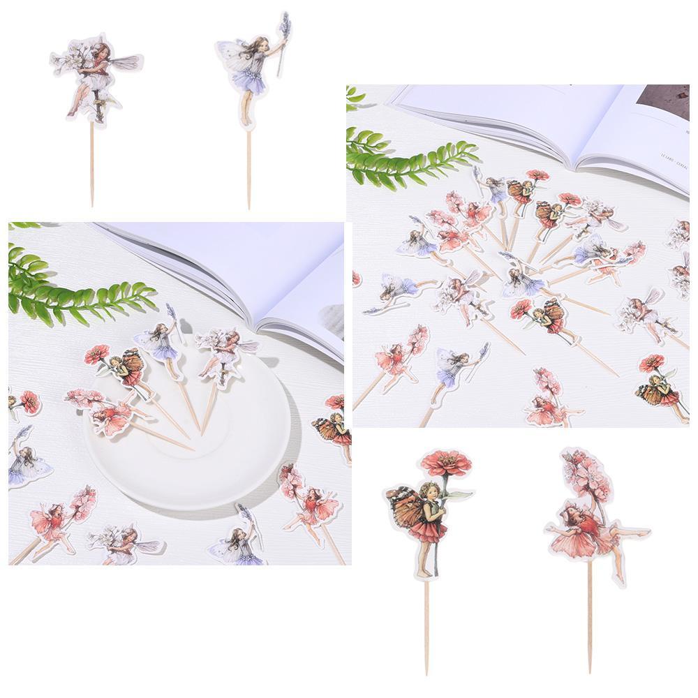 GOGOUP 24 Que Cắm Trang Trí Bánh Kem Hình Thiên Thần