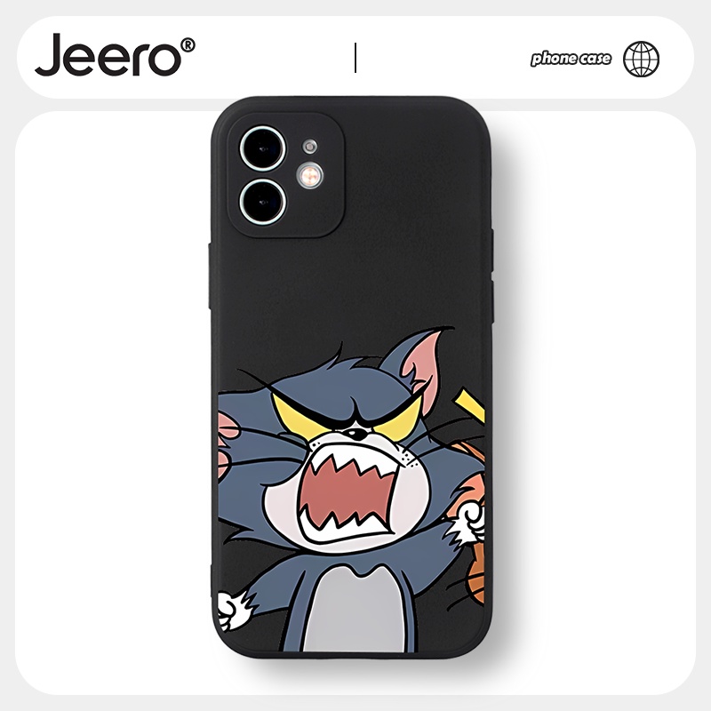 Ốp lưng JEERO mềm cặp đôi dễ thương đẹp độc lạ Tom Jerry cho iphone 14 13 12 11 Pro Max SE 2020 X XR XS 8 7 6S 6 Plus HFF1479