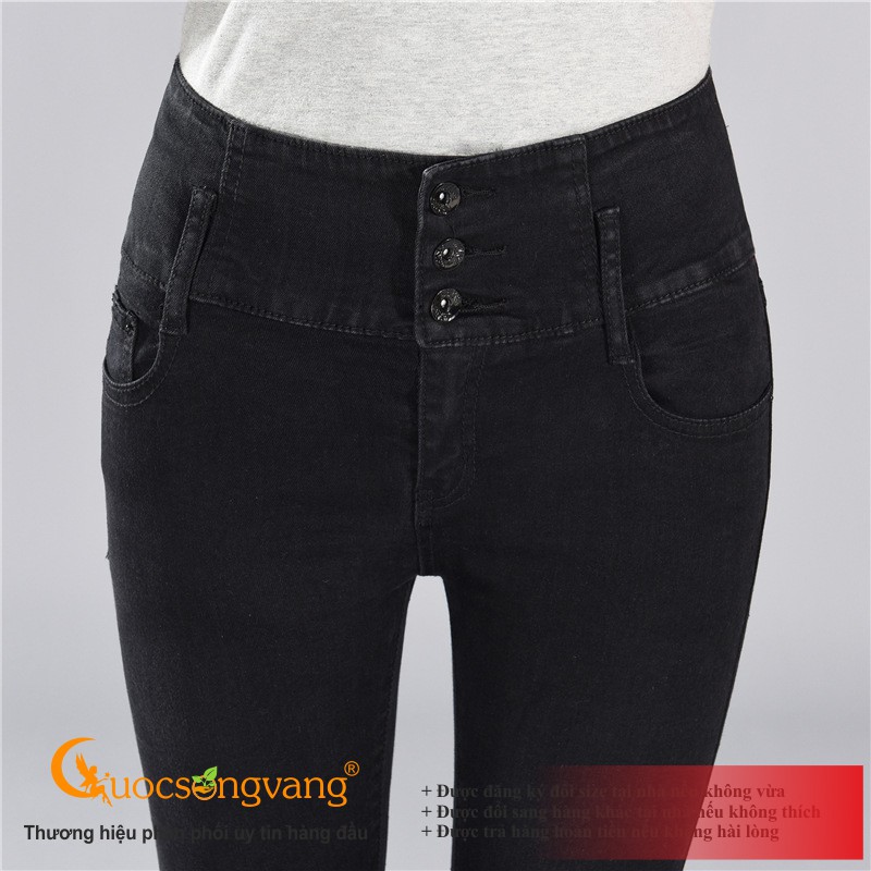 Quần jean nữ lưng thun quần nữ lưng cao dáng ôm GLQ068 Cuocsongvang