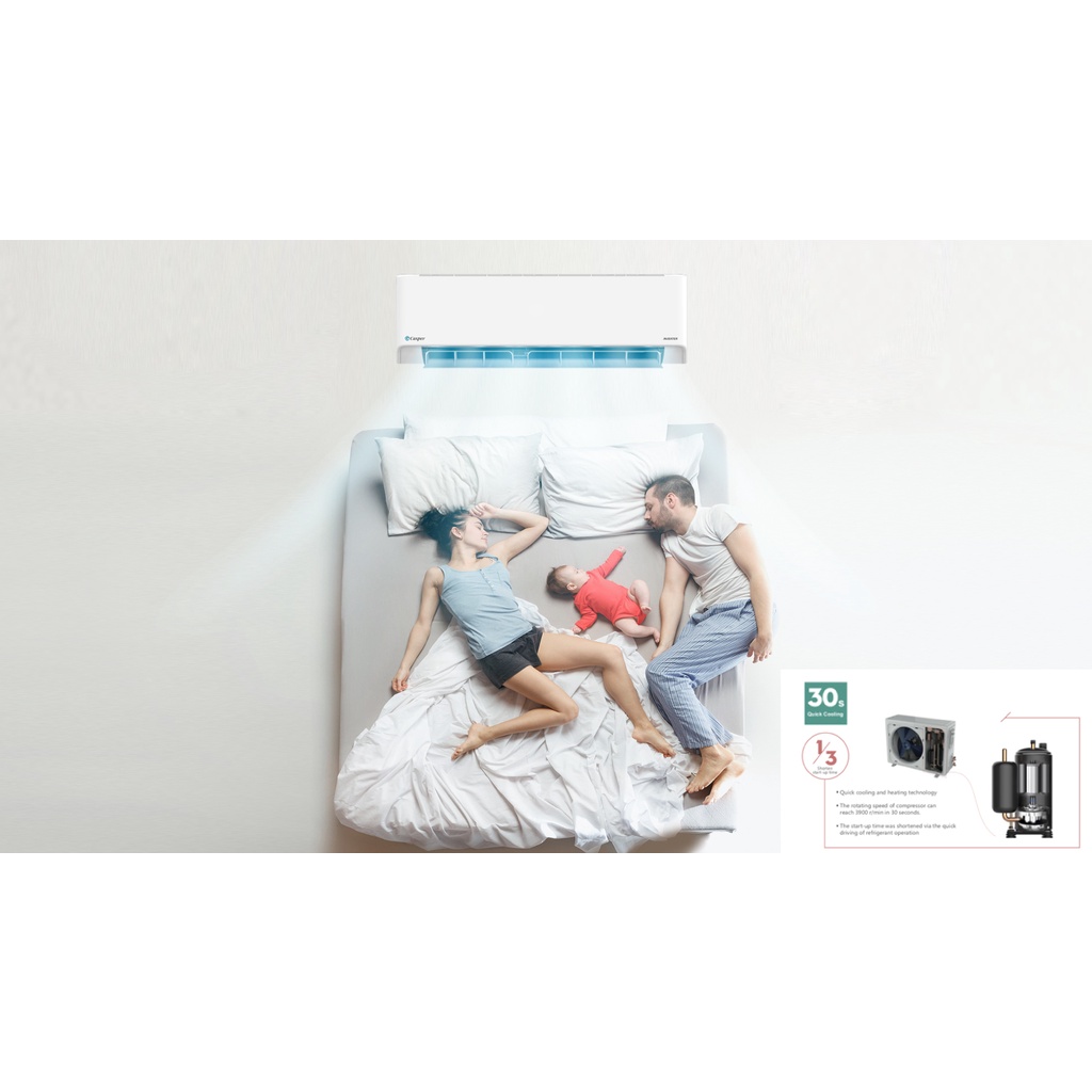 Điều hòa Casper 1 chiều inverter 12000BTU HC-12IA32/ GC-12IS33- Hàng chính hãng