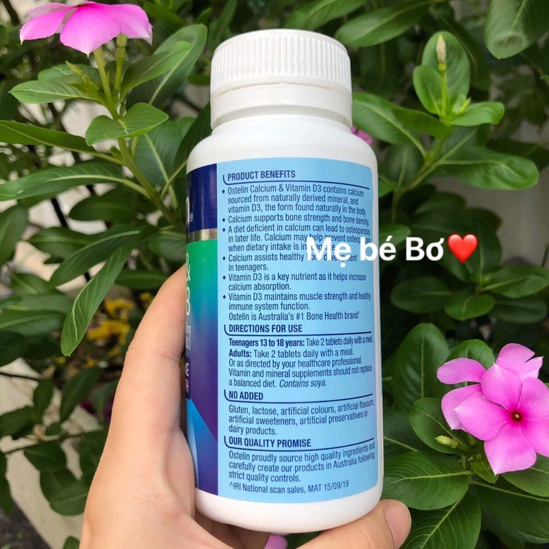 Viên Canxi & Vitamin D3 Ostelin Úc  130viên
