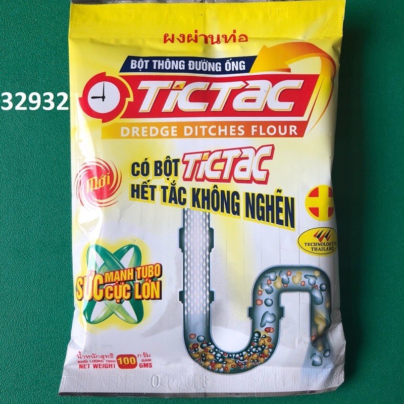 Bột thông tắc đường ống tictac siêu làm sạch