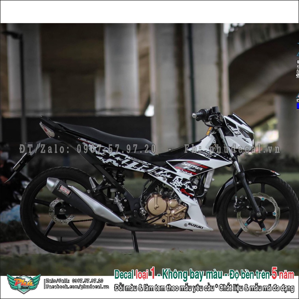 Tem rời Satria trắng đen 2022 (2)