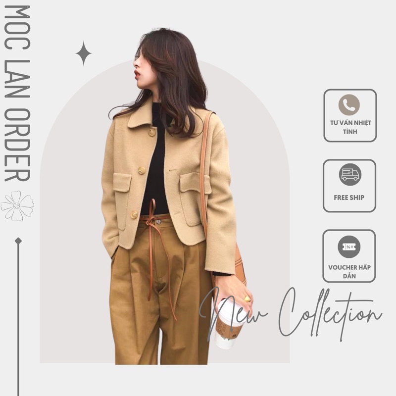 (MộcLan ORDER) áo dạ phong cách hàn quốc hàng quảng châu