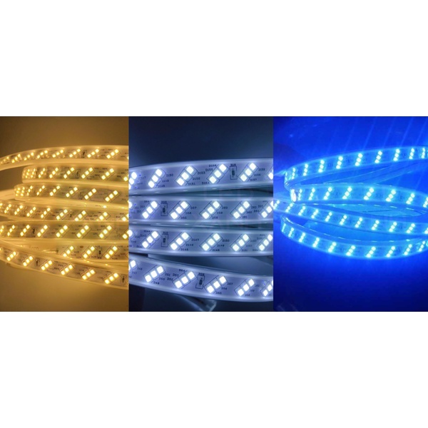LED Dây hắt trần 2835 3 hàng, màu trắng, vàng nắng, xanh dương trang trí sân vườn, quấn cây(bán theo m, chưa kèm nguồn).