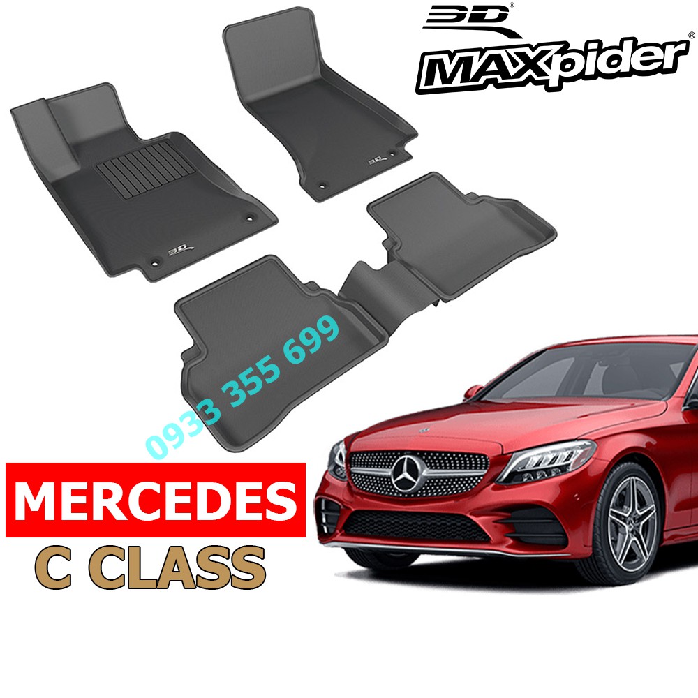 Thảm Lót Sàn MERCEDES C CLASS 180/200/250/300/W204/W205 chính hãng 3D MAXpider KAGU