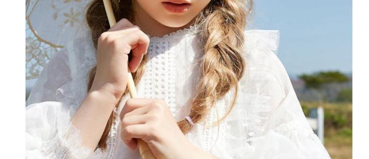 Đầm Công Chúa Tay Dài Phối Ren Cho Bé Gái