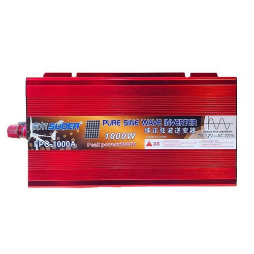 Bộ Đổi Điện SUOER SIn Chuẩn 12V lên 220V chính hãng