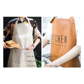 [Nhà của Ang] CÓ SẴN Tạp dề da tổng hợp - tạp dề da cho quán bar- pub da PU cao cấp