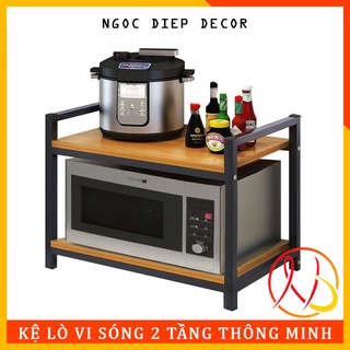 Kệ để lò nướng, đồ nhà bếp gọn gàng ngăn nắp, tháo lắp dễ dàng, khung sắt sơn tĩnh điện cao cấp, mặt gỗ chống nước