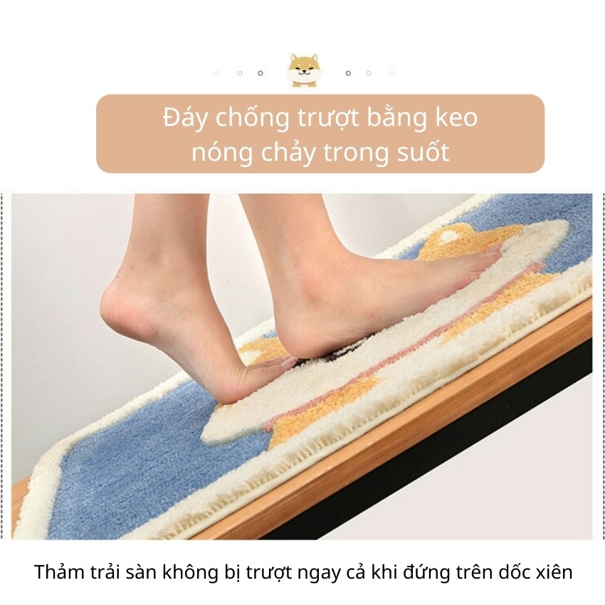 Thảm lau chân 3D trải sàn thấm hút nước siêu nhanh