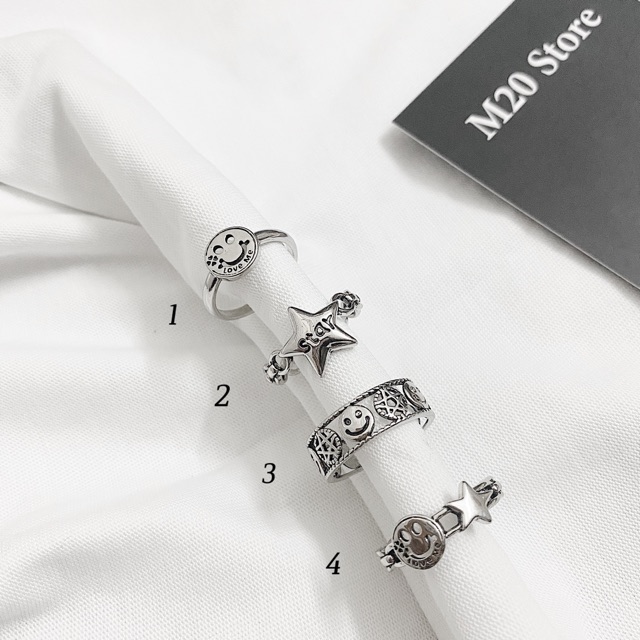 Nhẫn Nam Nữ Dạng Hở Inox Chống Gỉ, Nhẫn Unisex Phong Cách Đơn Giản Freesize