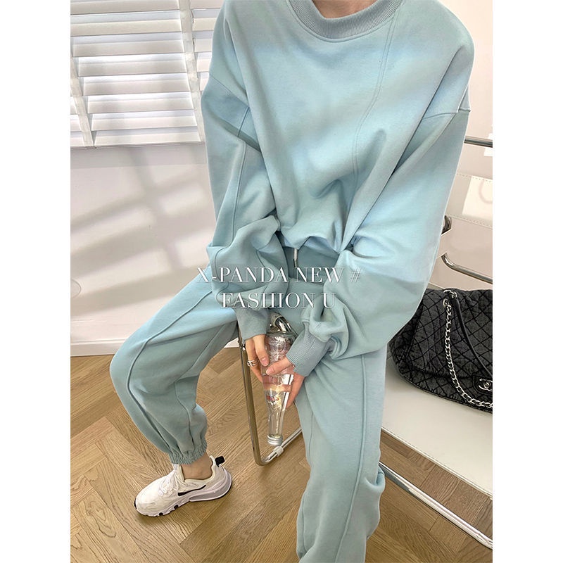 Set đồ thể thao dáng rộng phong cách Hàn Quốc thiết kế mới thời trang xuân thu cho nữ