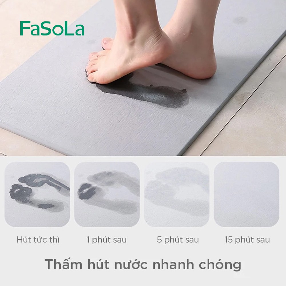 Thảm tảo cát lau chân nhà tắm chống trượt cao cấp FASOLA FSLQJ-0051