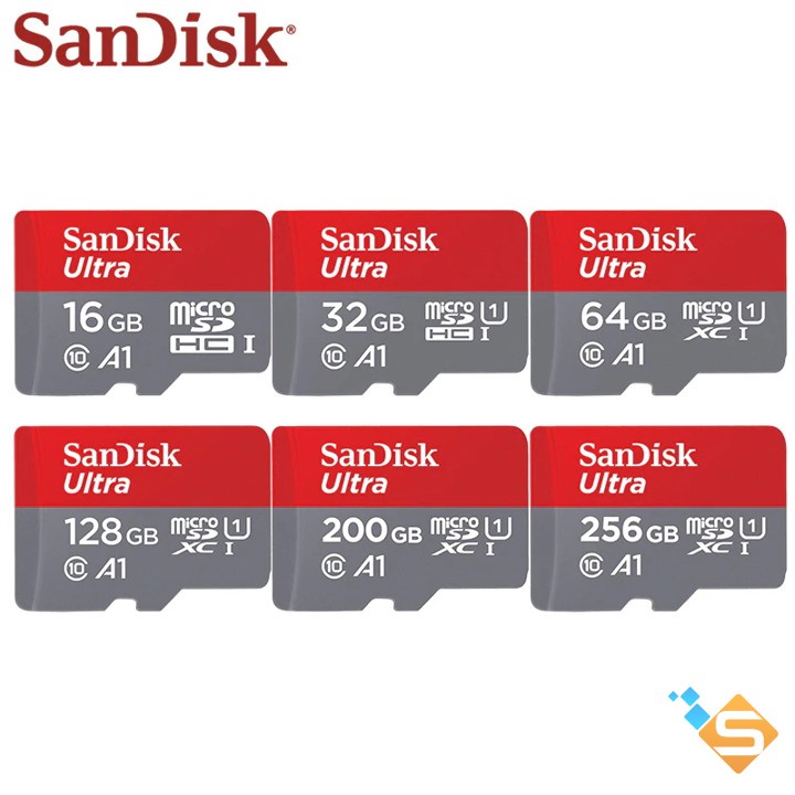 Thẻ Nhớ Sandisk Ultra A1 microSDHC 64GB 32GB 16GB C10 667x 100MB/s -Bảo Hành Chính Hãng 5 Năm