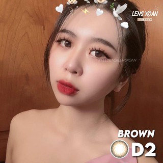 KÍNH ÁP TRÒNG D2 BROWN ( NÂU TRẦN SIÊU TỰ NHIÊN)