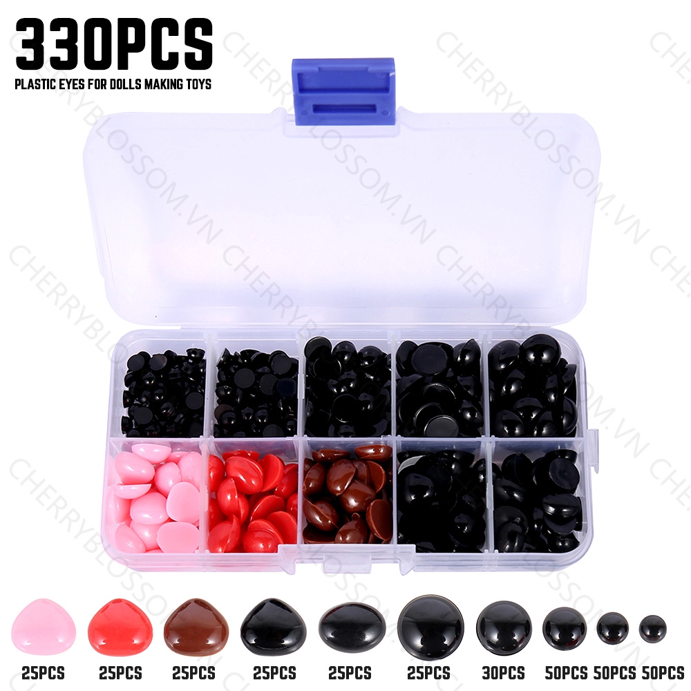 JPRICE 【COD】Mắt Nhựa + 125 Mắt Tam Giác Cho Búp Bê