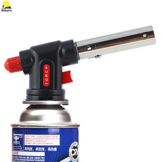 Khò lửa sử dụng bình gas mini đi dã ngoại